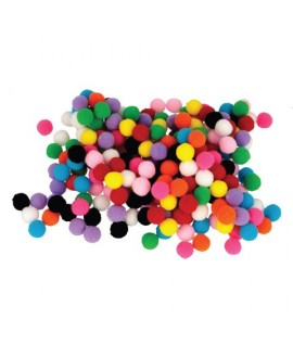 POMPONS COLORATI DIAM.1 CM 250PZ