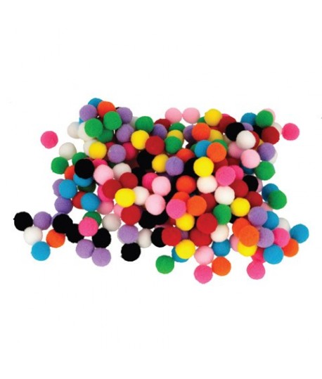 POMPONS COLORATI DIAM.1 CM 250PZ