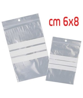 SACCHETTO ZIP SCRIVIBILE 6X8 100PZ