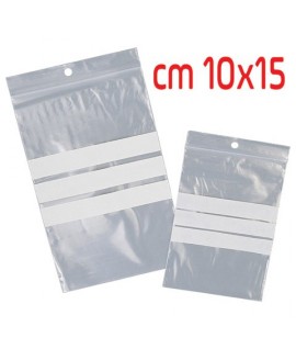 SACCHETTO ZIP SCRIVIBILE 10X15 100PZ