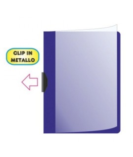 CARTELLINA C/CLIP 30FF A4 BLU 6PZ