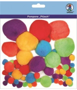 POMPON PLUSH COLORI INTENSI ASS 60P