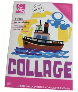 CARTA COLLAGE ADESIVA CWR CM24X34 BL.6FF