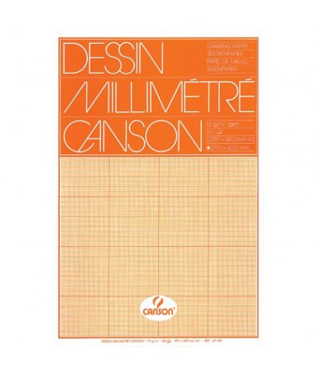 CARTA MILLIMETRATA CANSON 67-109 A3 50FF