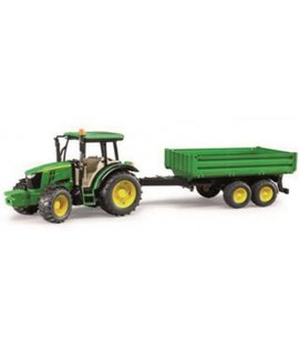 BRUDER 02108 TRATTORE JONH DEERE+RIMORCH