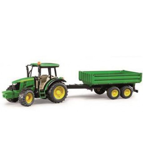 BRUDER 02108 TRATTORE JONH DEERE+RIMORCH