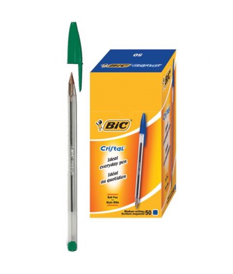 PENNA SFERA BIC CRISTAL ORIG. VERDE 50PZ