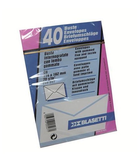 BUSTA BIANCA 11X16 C6 80GR STRIP 40PZ