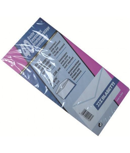 BUSTA BIANCA 11X23 DL 70GR LEMBO V 40PZ