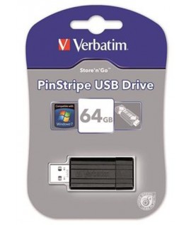 PENDRIVE USB VERBATIM PINSTRIPE 64GB