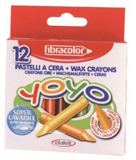 PASTELLI CERA FIBRACOLOR YOYO 12C