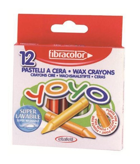 PASTELLI CERA FIBRACOLOR YOYO 12C