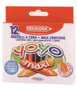 PASTELLI CERA MAXI FIBRACOLOR YOYO 12C