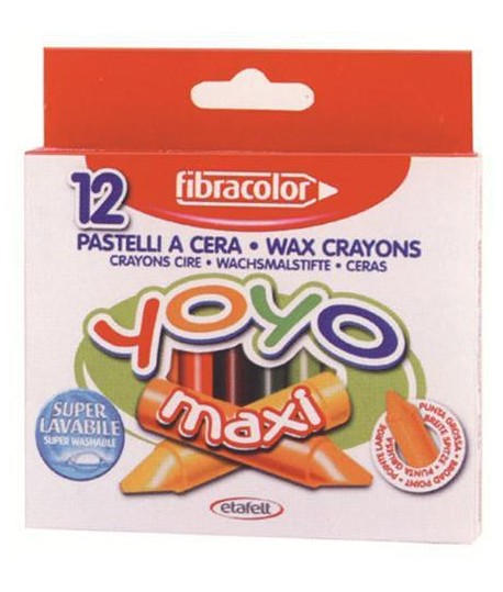 PASTELLI CERA MAXI FIBRACOLOR YOYO 12C