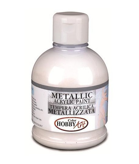 TEMP.ACRIL HOBBYART METAL.BIANCO 250ML