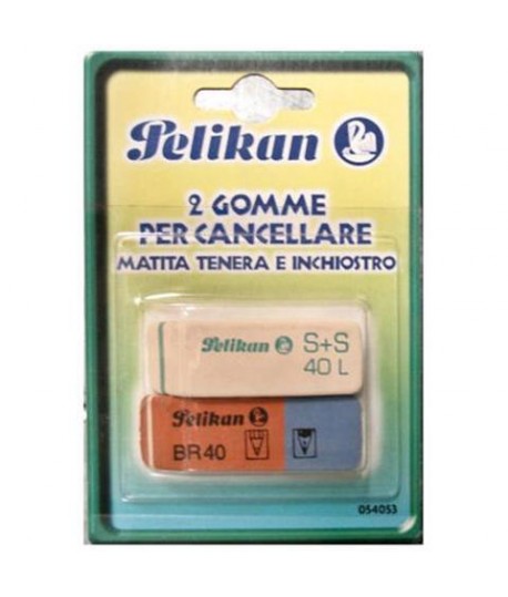 GOMMA PELIKAN S+S/BR PER MATITA/INK BL2