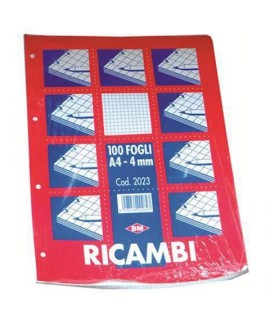 RICAMBIO MAXI FOGLI FORATI A4 100FF 4MM