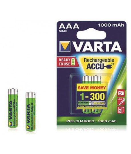 PILA RICARIC. VARTA 1,2V AAA 1000MAH 2PZ