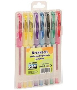 PENNE NIJI 60318 GEL GLITTER PROFUM.8PZ