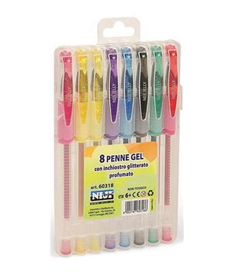 PENNE NIJI 60318 GEL GLITTER PROFUM.8PZ