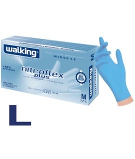 GUANTI MONOUSO NITRILE BLU L 100PZ