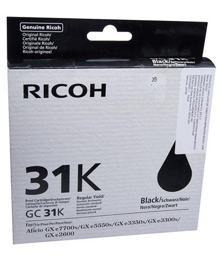 INKJET RICOH GC-31K NERO 1920 PG GX