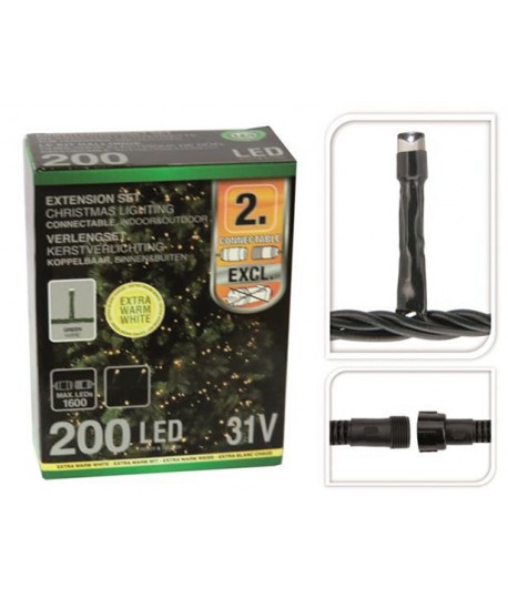 LUCI BIANCHE 200LED CALDO EXTENSION