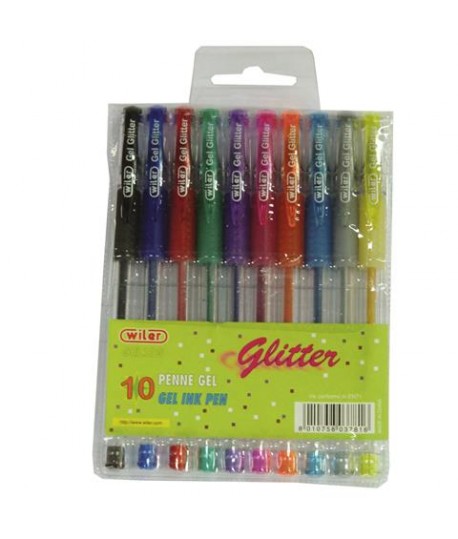 PENNE GEL GLITTER WILER GEL10G 10PZ