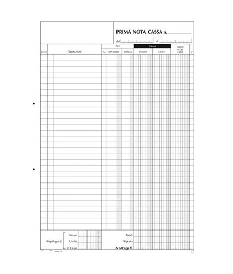 BLOC PRIMA NOTA CASSA IVA 1680C0000