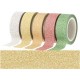 NASTRO ADESIVO GLITTER 15MM 5MT ORO