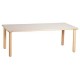 TAVOLO RETTANGOLARE PIANO L. 128X64X53H