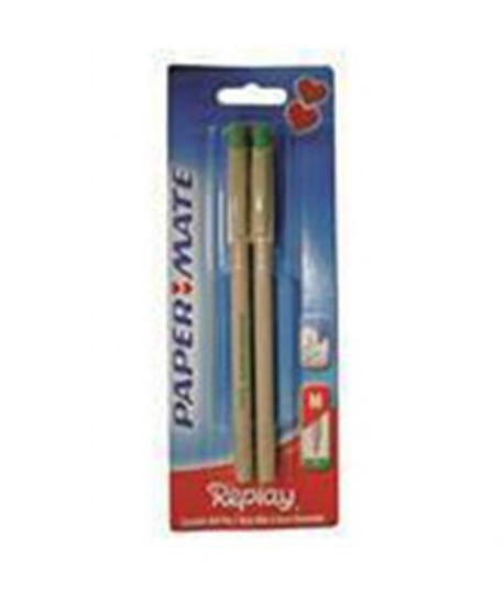 PENNA SFERA PAPERMATE REPLAY VERDE BL.2