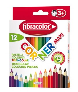 PASTELLI TRIA.FIBRACOLOR CORNER MAXI 12C