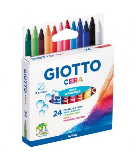 PASTELLI CERA GIOTTO 2822 24 COL. BL