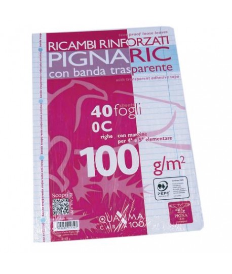 RICAMBIO A4 RINFORZATO 100GR 40FF C