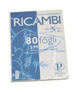 RICAMBIO QUAXIMA FORATO A4 80G 80FF 5MM