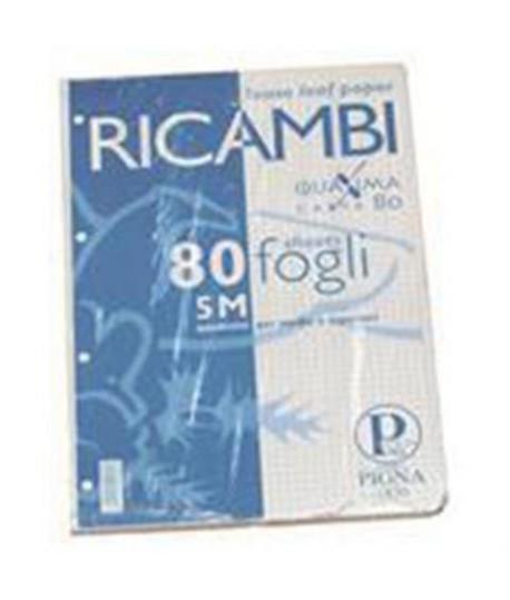 RICAMBIO QUAXIMA FORATO A4 80G 80FF 5MM