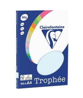 CARTA TROPHEE 80G A4 CELESTE 4101 100FF