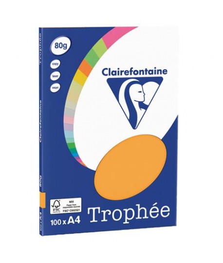 CARTA TROPHEE 80G A4 CLEMENTINE4108 100F