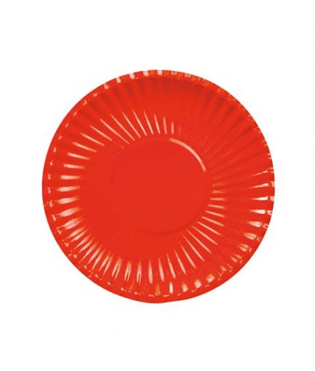 PIATTO GIVI 62241 CARTA ROSSO D.18CM 10P