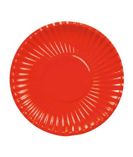 PIATTO GIVI 62240 CARTA ROSSO D23CM 10P