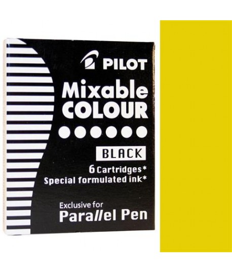 CARTUCCE PILOT PARALLEL PEN GIALLO 6PZ