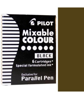 CARTUCCE PILOT PARALLEL PEN MARRONE 6PZ