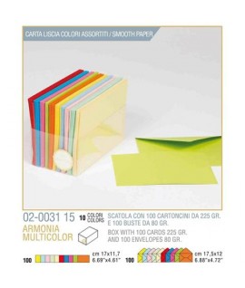 BIGLIETTO ARMONIA 11*17 100/100 ASSORT.