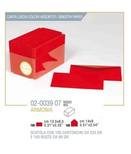 BIGLIETTO ARMONIA F.TO9 100/100 ROSSO