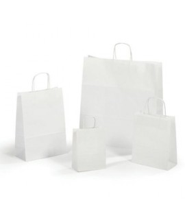 BORSETTA CARTA C/MANICI CM24*27 BIANCA