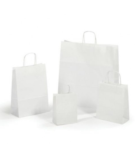 BORSETTA CARTA C/MANICI CM24*27 BIANCA