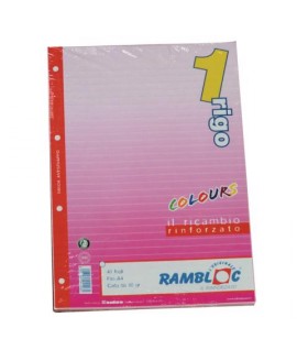 RICAMBIO RINFORZATO A4 80G 1R ROSA 40FF