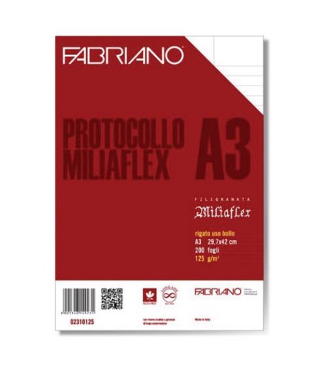 CARTA PROTOCOLLO 125G USO BOLLO 200FF