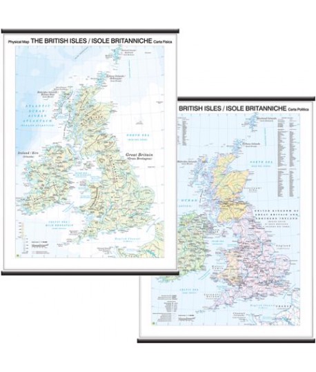 CARTA MURALE GRAN BRETAGNA FIS/POL